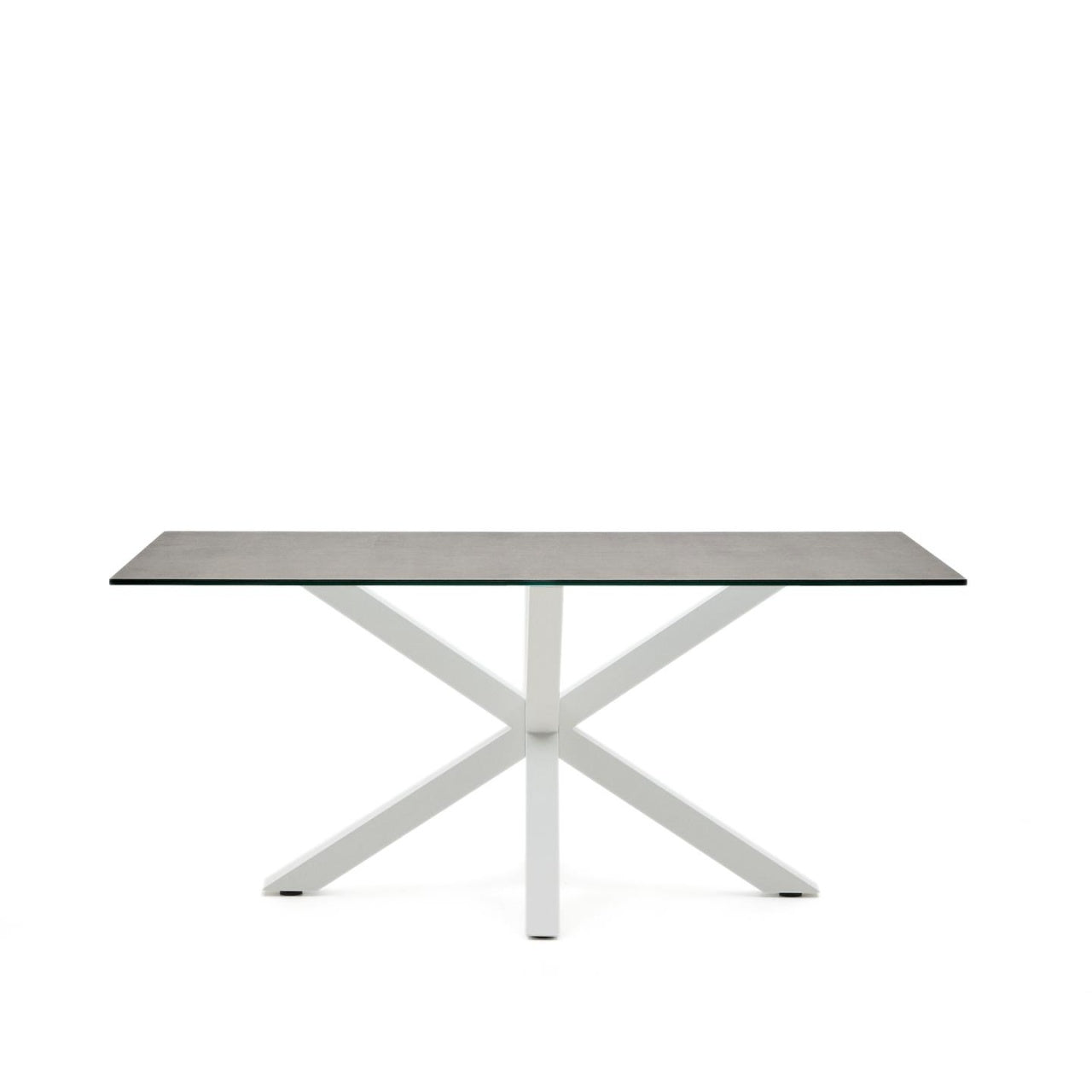 Masa dining neagra/maro din metal 90x160 cm Argo Kave Home