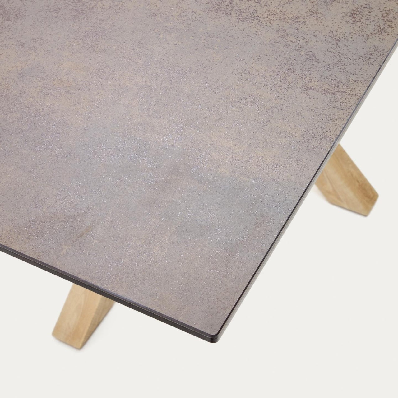 Masa dining neagra/maro din metal100x200 cm Argo Kave Home