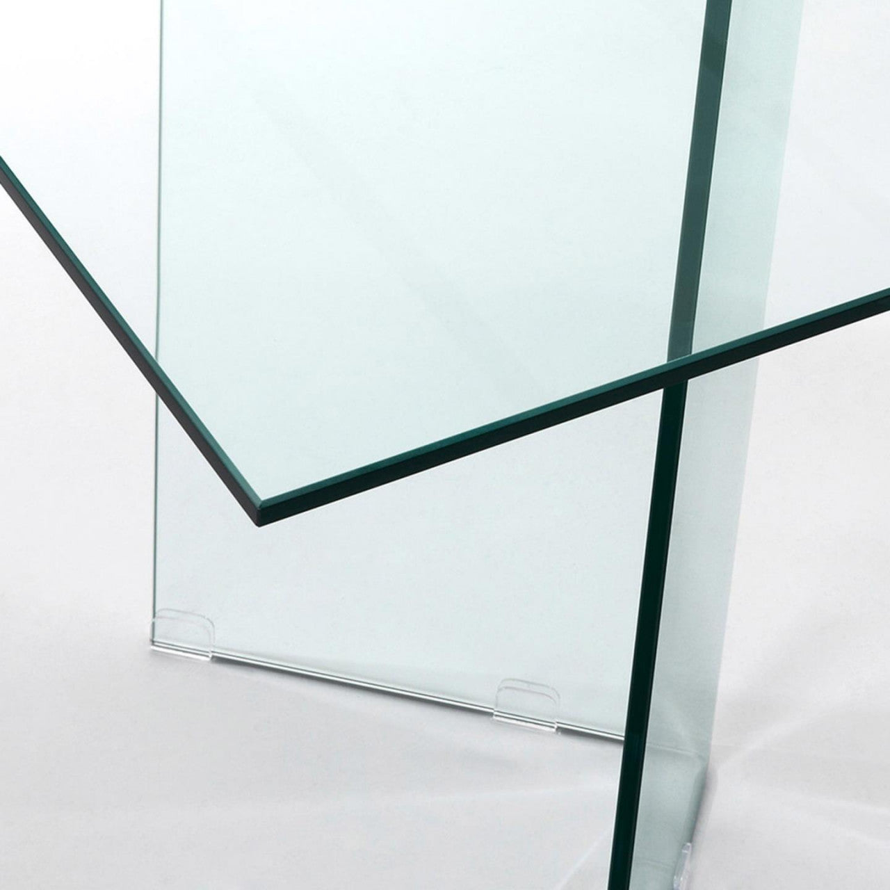 Masa dining transparenta din sticla 90x200 cm Burano Kave Home