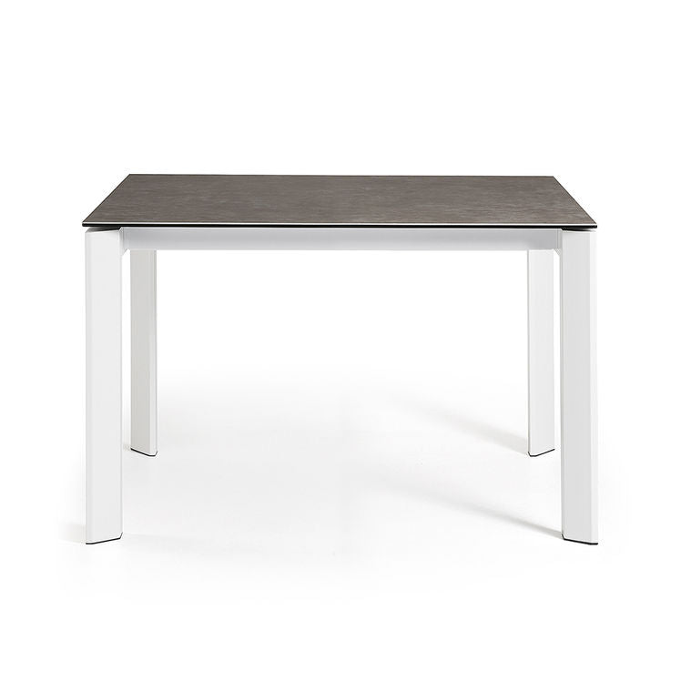 Masa extensibila alba din metal 80x120(180) cm Axis Vulcano Ash Kave Home