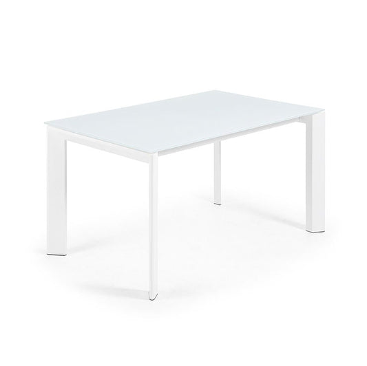 Masa extensibila alba din metal 90x140(200) cm Axis Kave Home