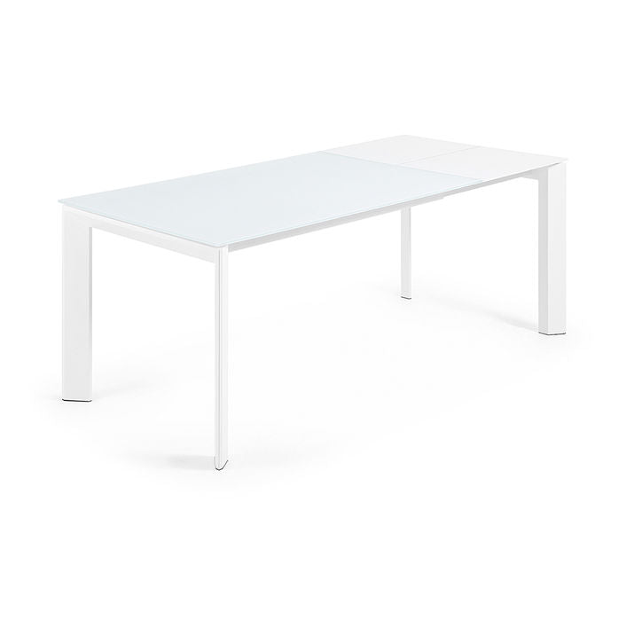 Masa extensibila alba din metal 90x140(200) cm Axis Kave Home