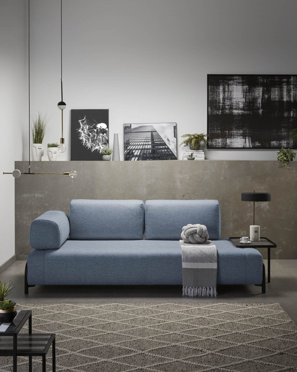 Masa laterala canapea din metal 40x45 cm Compo Kave Home