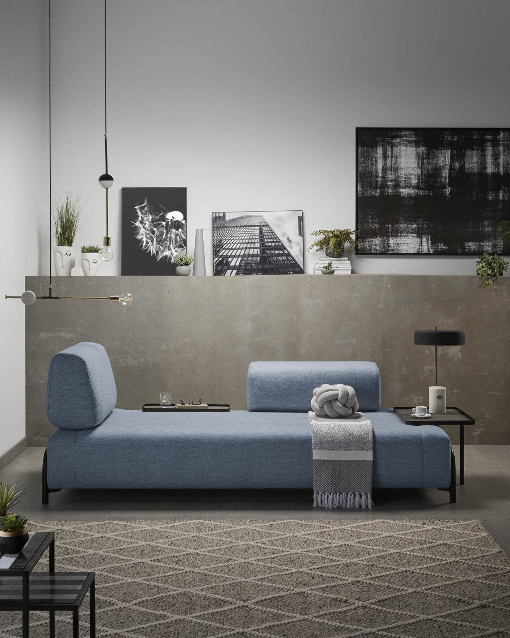 Masa laterala canapea din metal 40x45 cm Compo Kave Home
