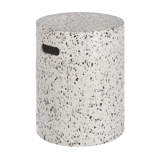 Masa laterala exterior alba din ciment 35 cm Jenell Kave Home