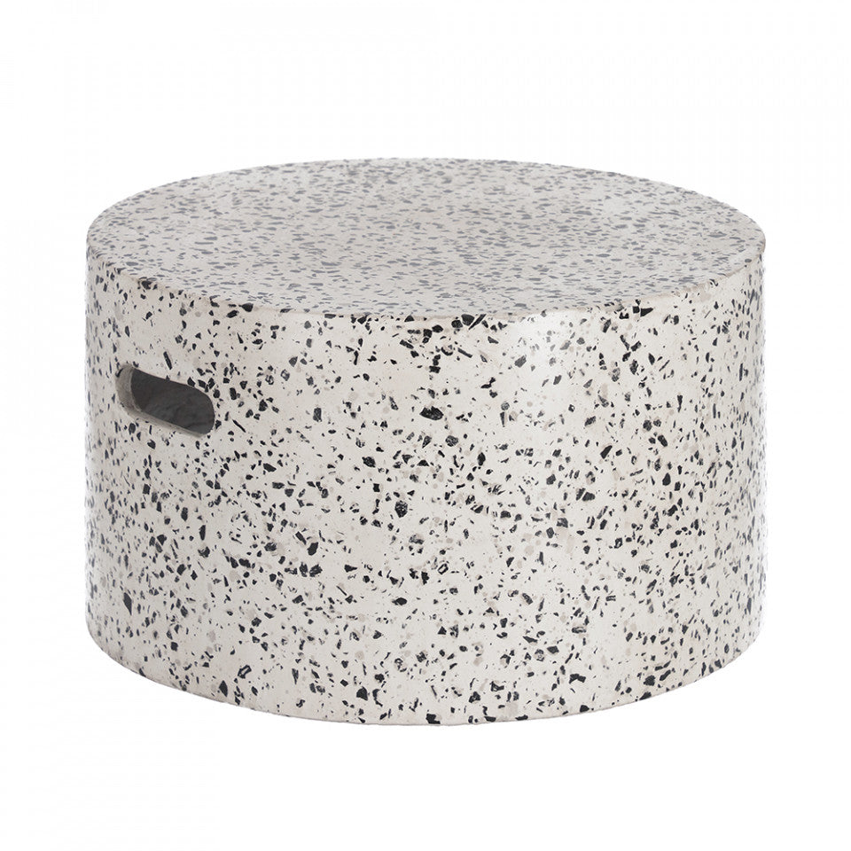 Masa laterala exterior alba din ciment 52 cm Jenell Kave Home