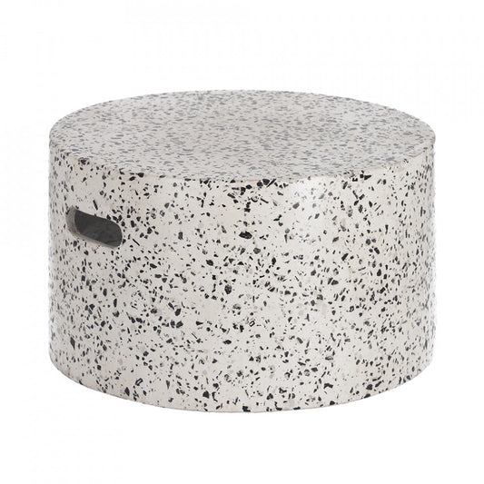 Masa laterala exterior alba din ciment 52 cm Jenell Kave Home