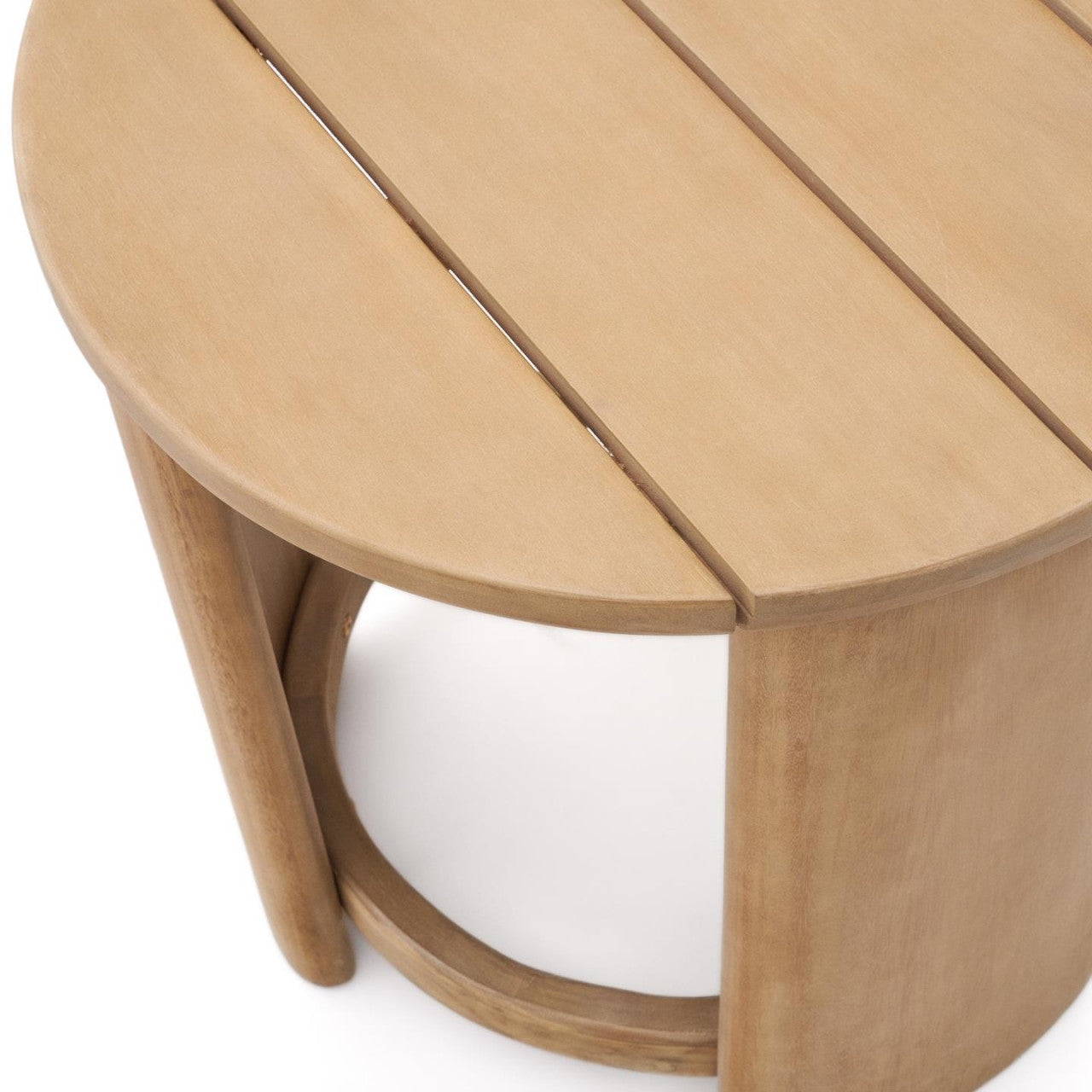 Masa laterala exterior maro din lemn 56 cm Xoriguer Kave Home