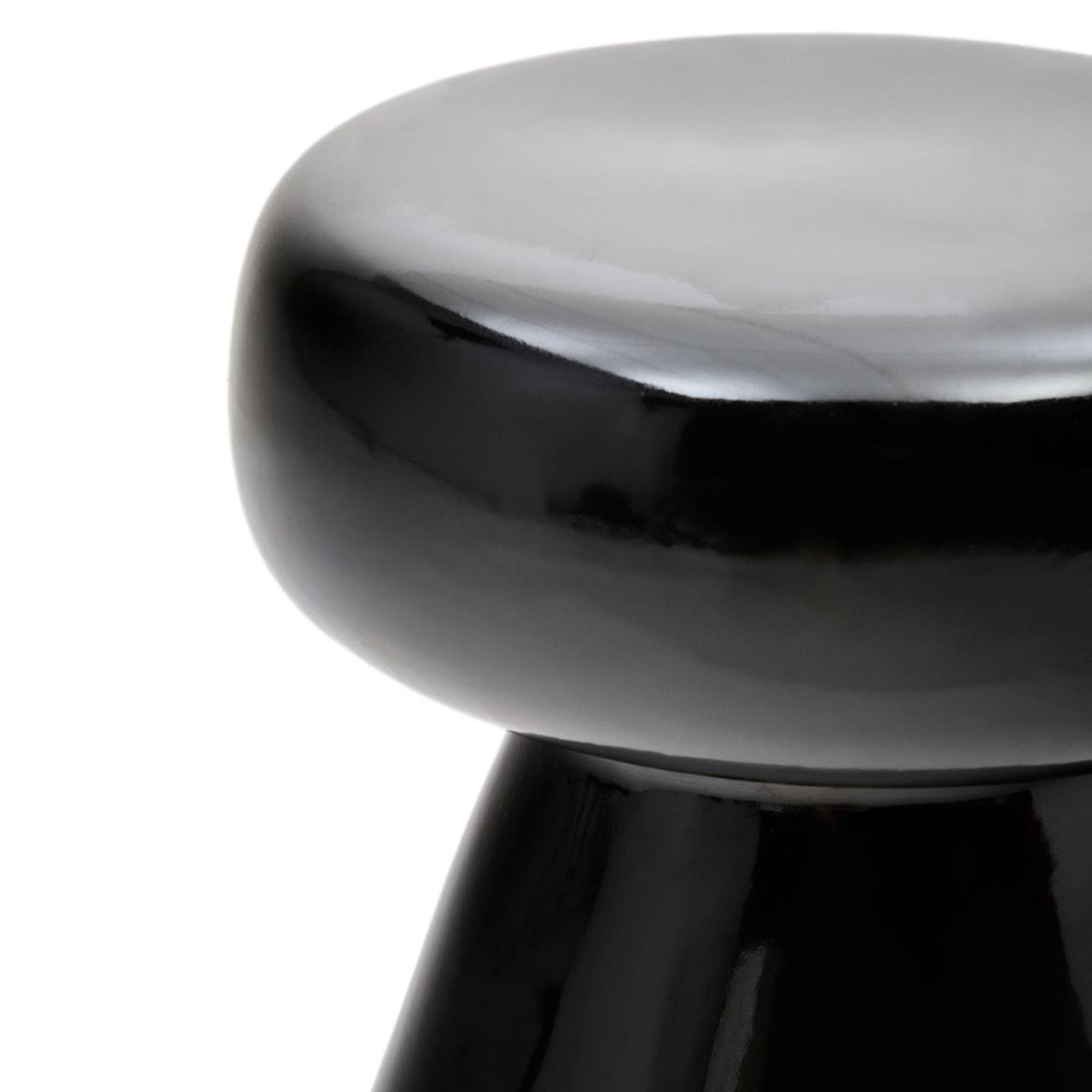 Masa laterala exterior neagra din ciment 38 cm Manya Kave Home