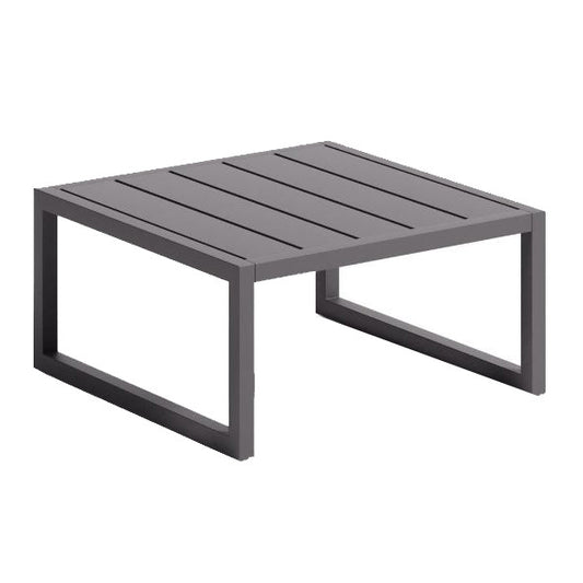 Masa laterala exterior neagra din metal 60x60 cm Comova Kave Home