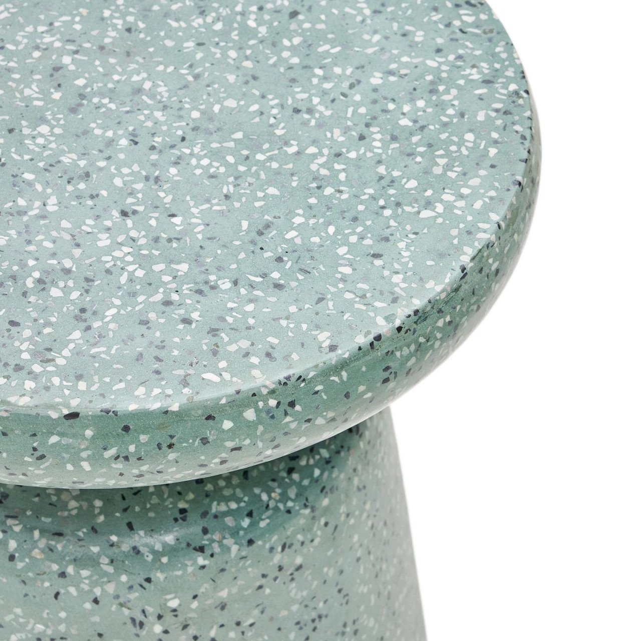 Masa laterala exterior verde din ciment 39 cm Mesquida Kave Home