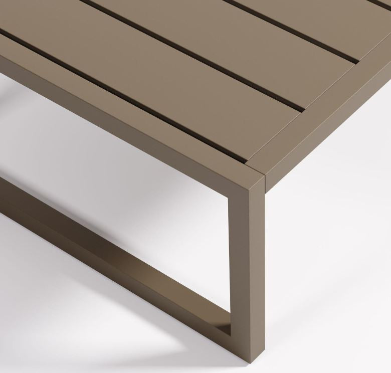 Masa laterala exterior verde din metal 60x60 cm Comova Kave Home