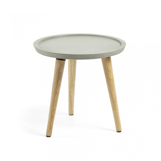 Masa laterala gri/maro din ciment 40 cm Lucy Kave Home