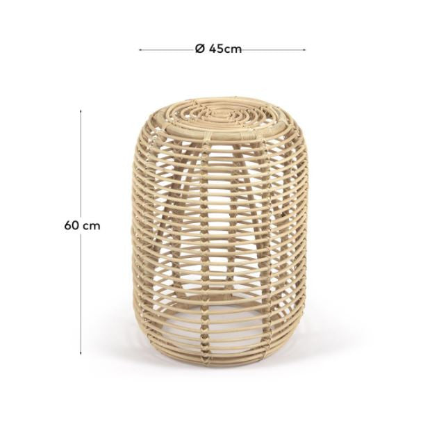 Masa laterala maro din ratan 45 cm Kohana Kave Home