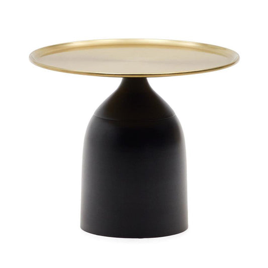 Masa laterala neagra/aurie din metal 52 cm Liuva Kave Home