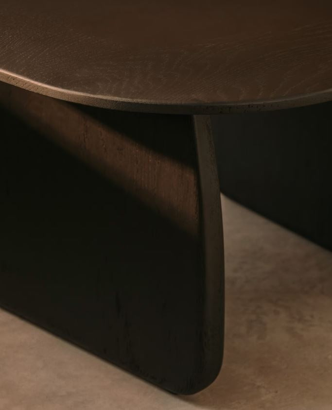 Masa laterala neagra din lemn 70x71 cm Pirita Kave Home