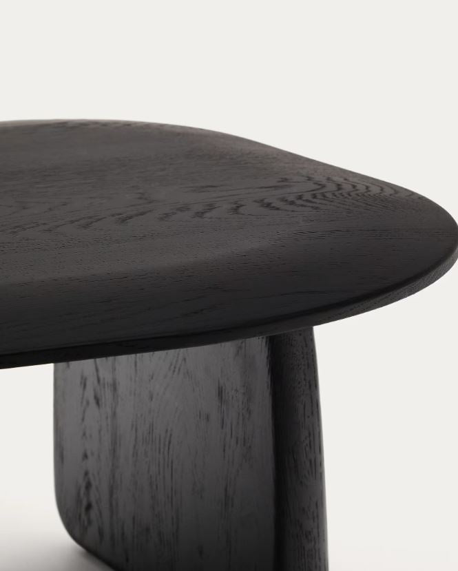 Masa laterala neagra din lemn 70x71 cm Pirita Kave Home