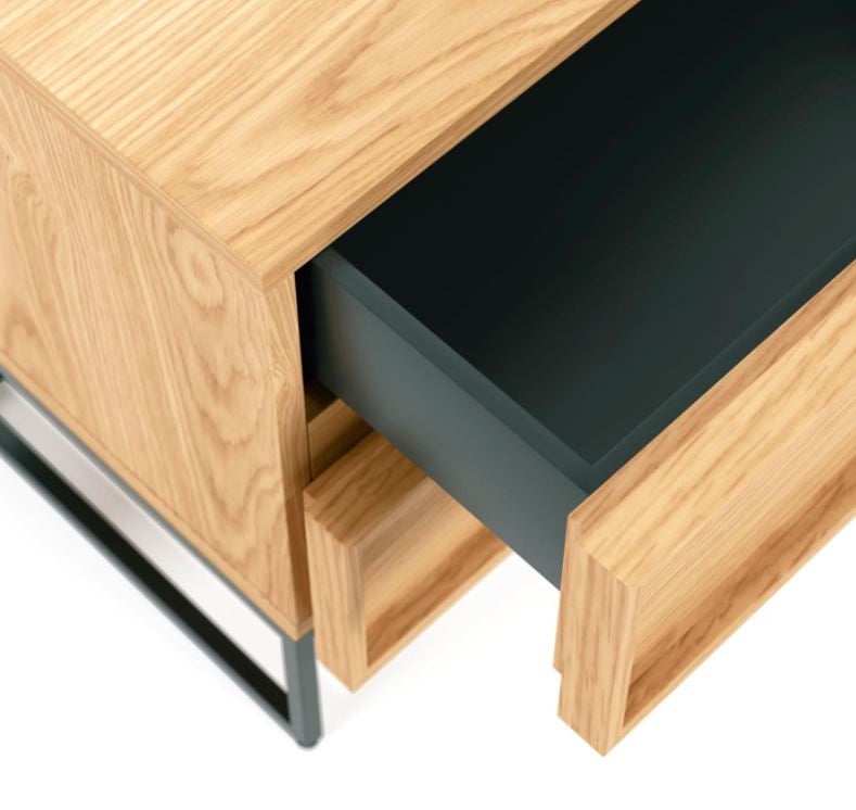 Noptiera maro din metal Taiana Kave Home