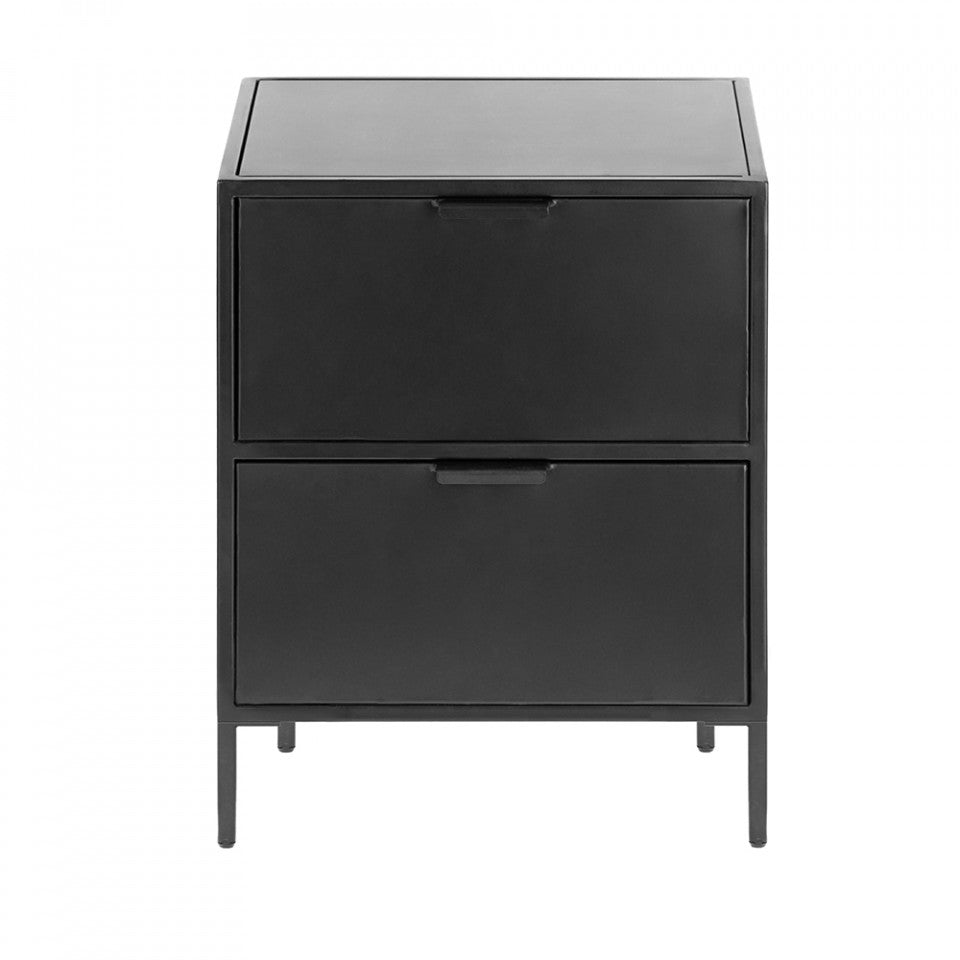 Noptiera neagra din metal Shantay Kave Home