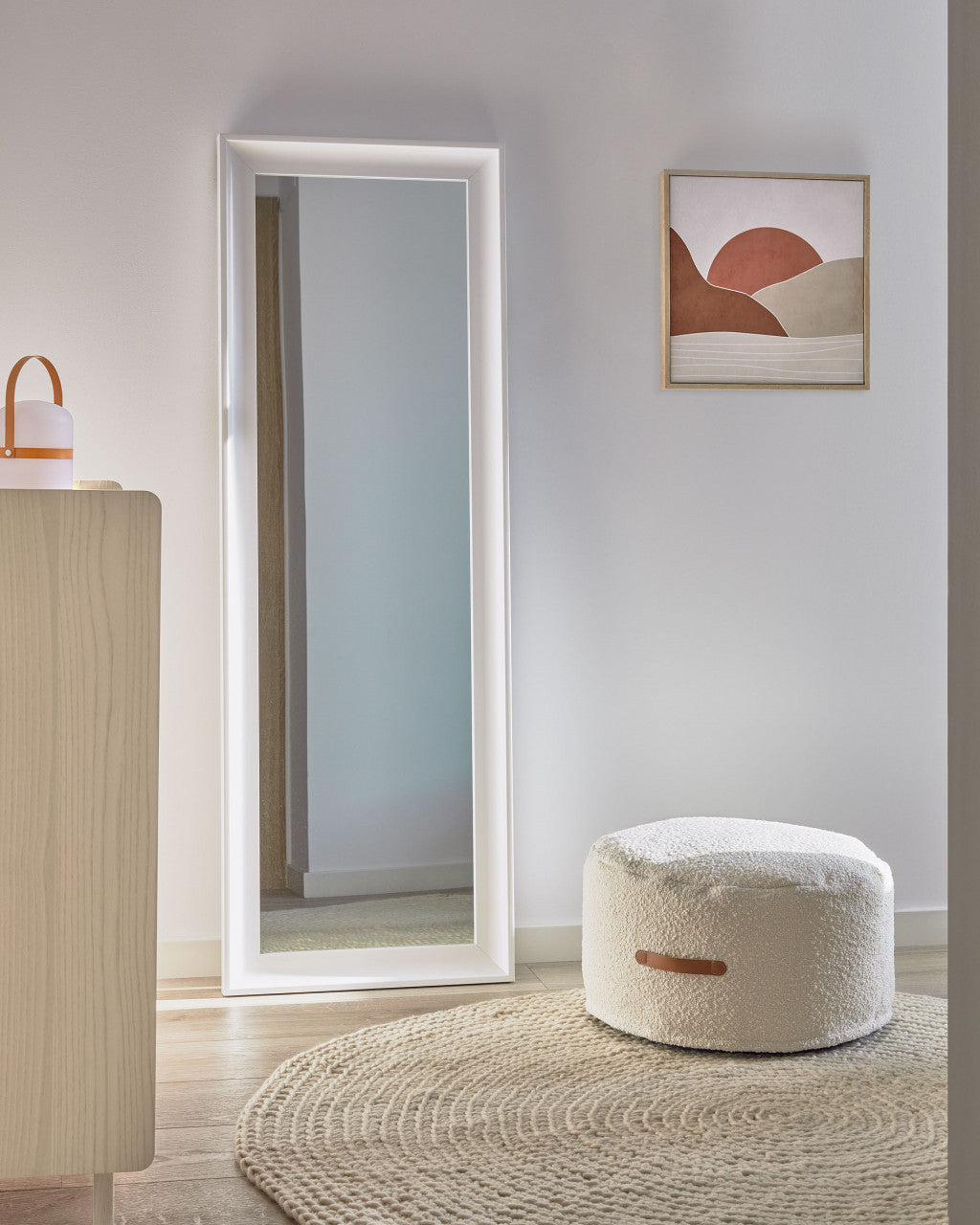 Oglinda dreptunghiulara alba 52x159 cm Romila Kave Home