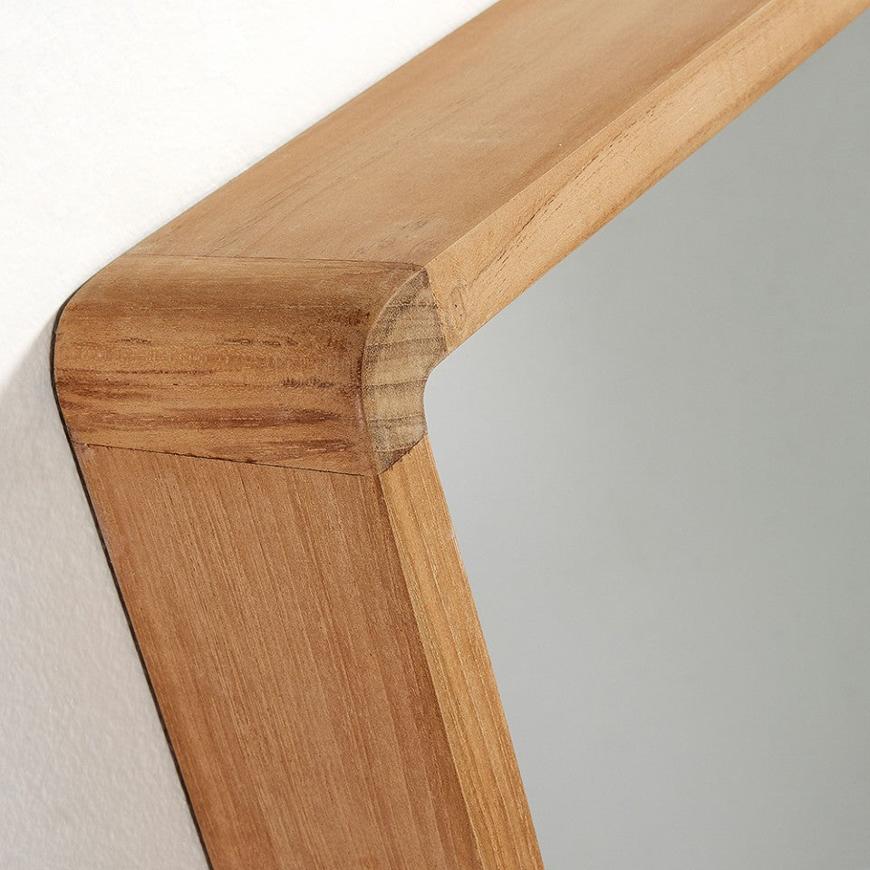 Oglinda dreptunghiulara maro din lemn 65x80 cm Kuveni Kave Home