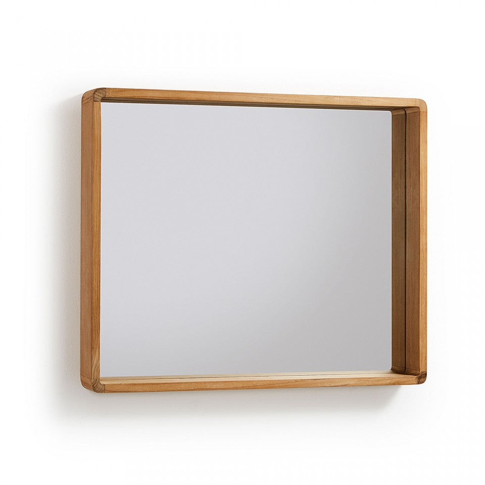 Oglinda dreptunghiulara maro din lemn 65x80 cm Kuveni Kave Home