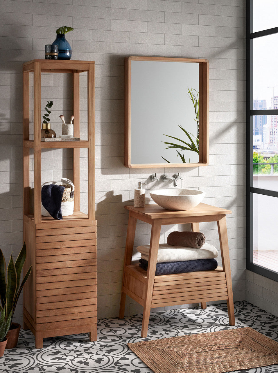 Oglinda dreptunghiulara maro din lemn 65x80 cm Kuveni Kave Home