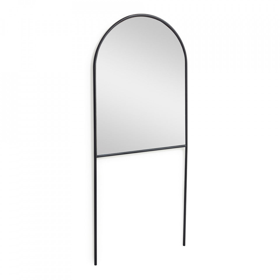 Oglinda ovala neagra din metal 70x161 cm Nazara Kave Home