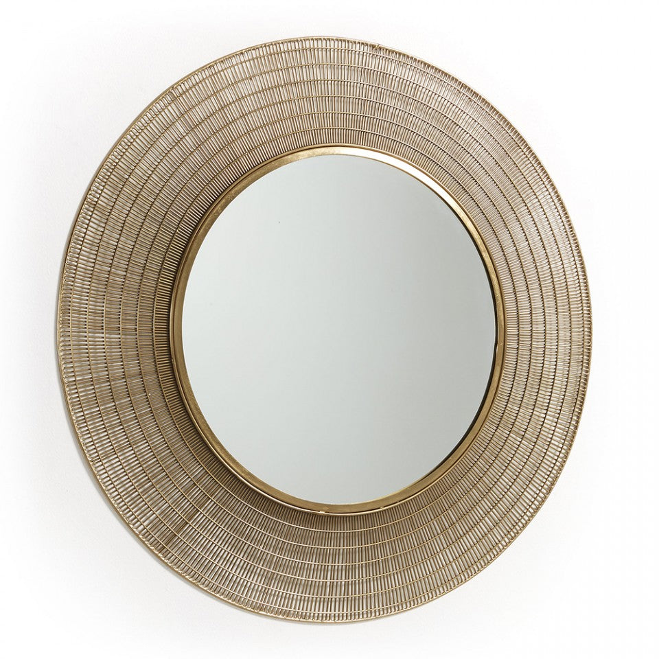Oglinda rotunda din metal 80 cm Place Kave Home