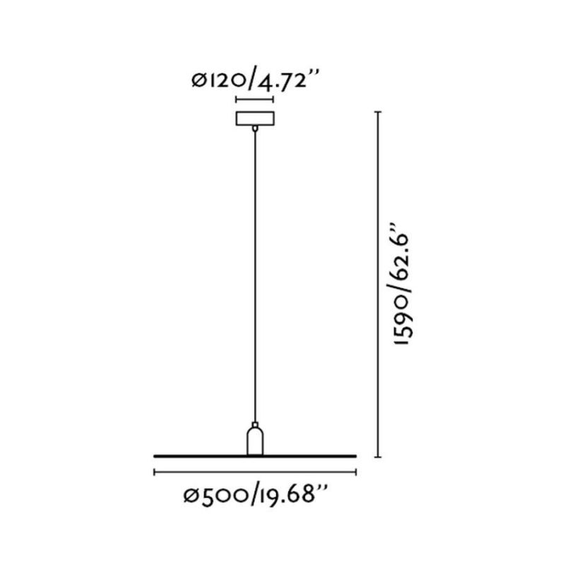 Pendul design modern minimalist PLAT alb
