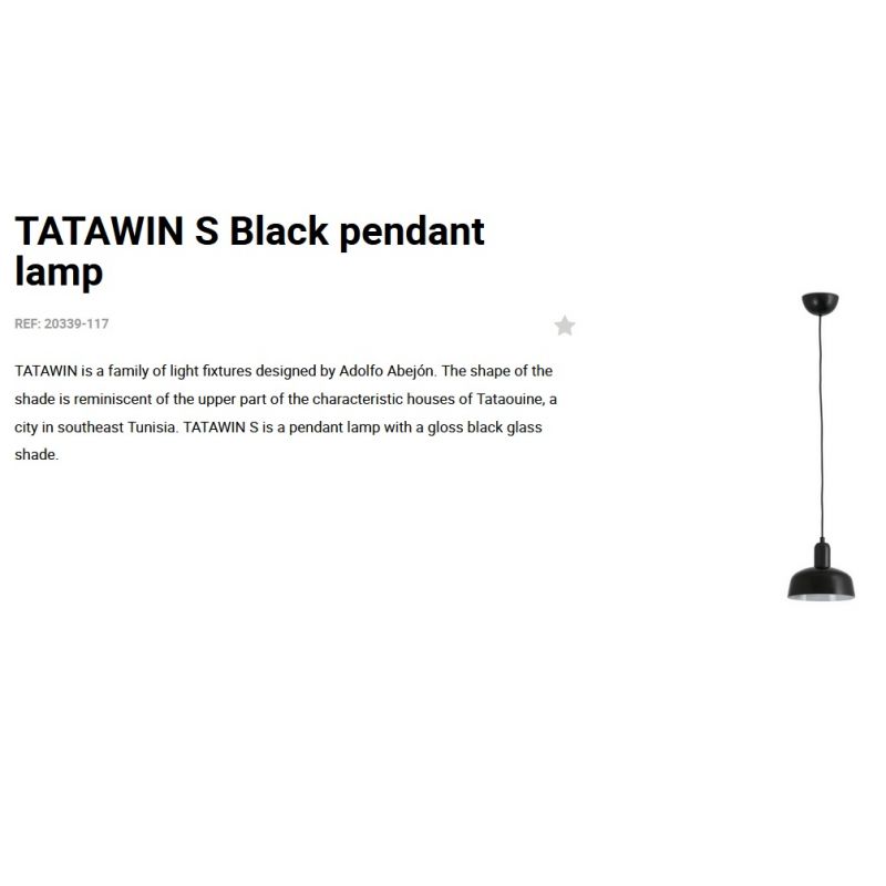 Pendul design modern TATAWIN negru