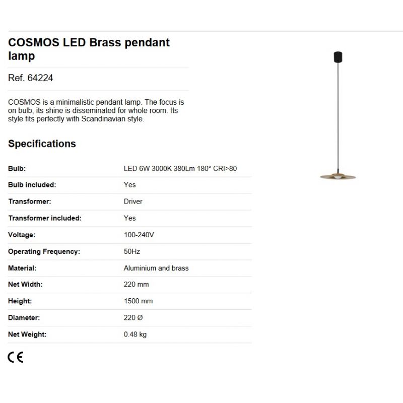Pendul LED design scandinav Cosmos