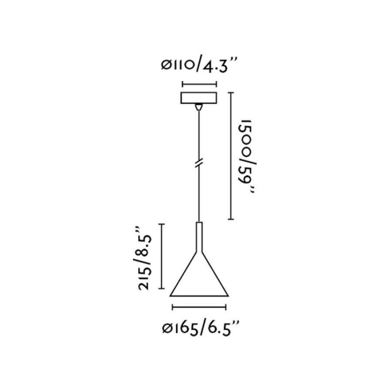 Pendul LED modern PAM-P small alb