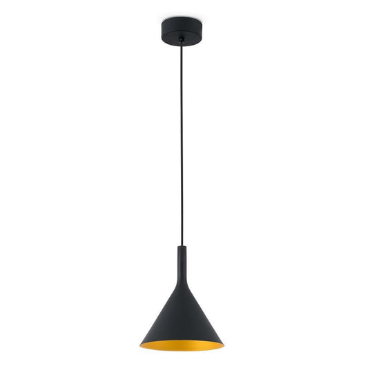 Pendul LED modern PAM-P small negru/auriu