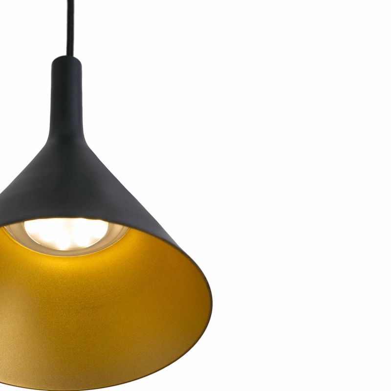 Pendul LED modern PAM-P small negru/auriu