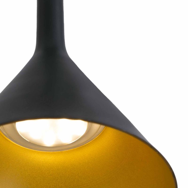 Pendul LED modern PAM-P small negru/auriu