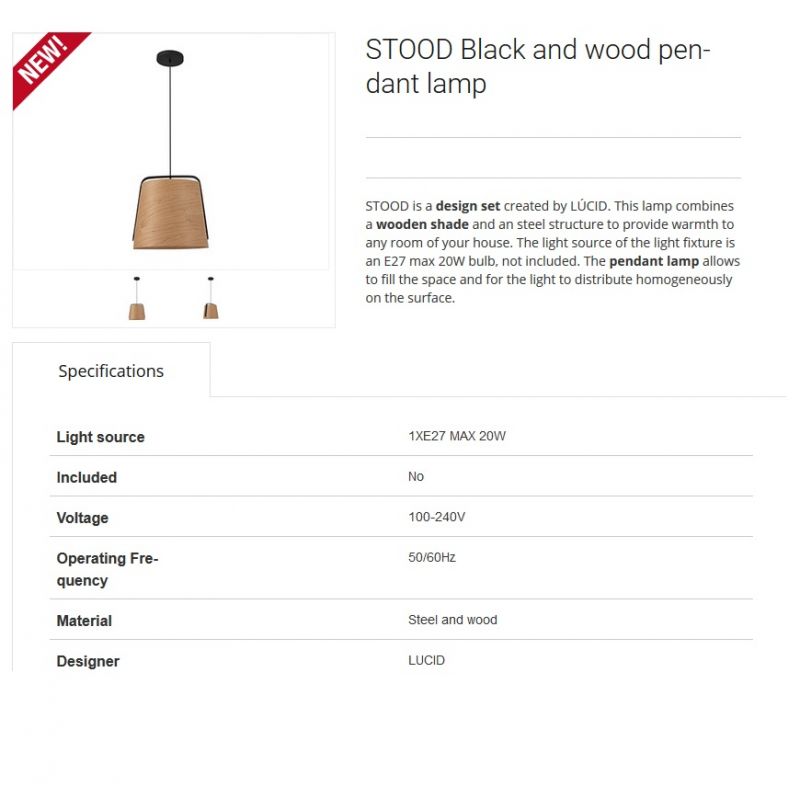 Pendul lemn design deosebit STOOD