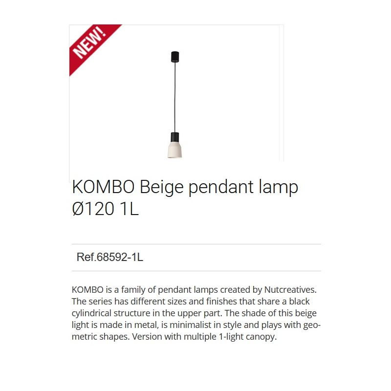 Pendul modern design minimalist KOMBO bej Ø12cm