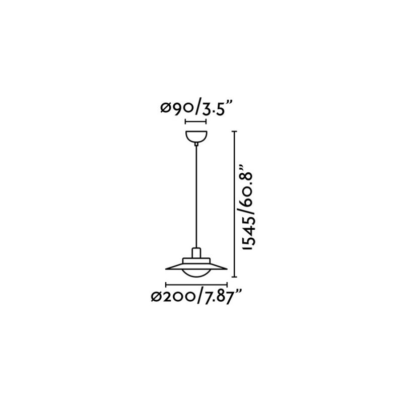 Pendul modern SIDE negru/cupru
