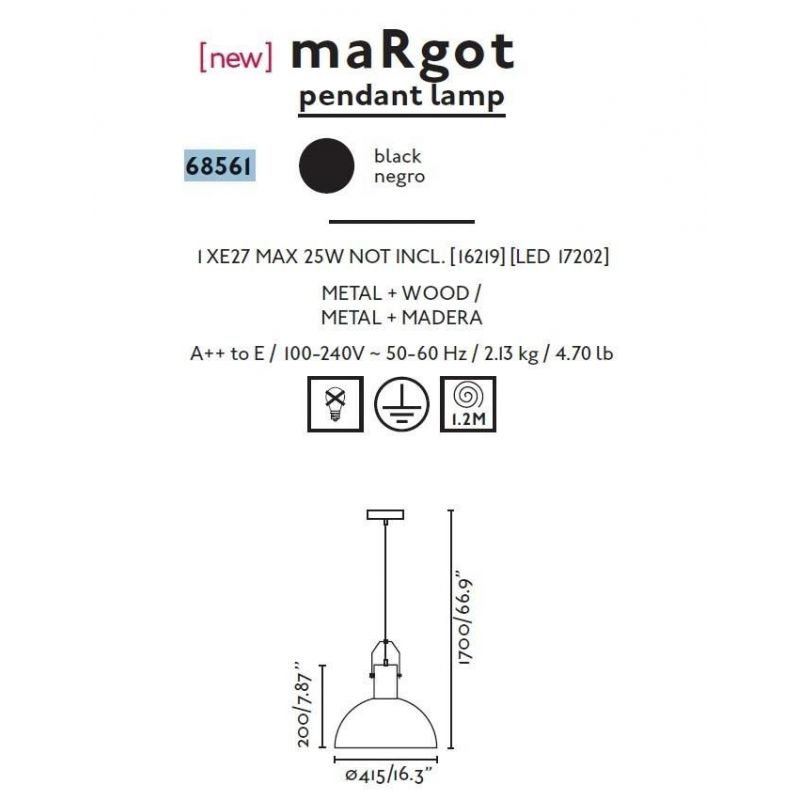Pendul negru MARGOT