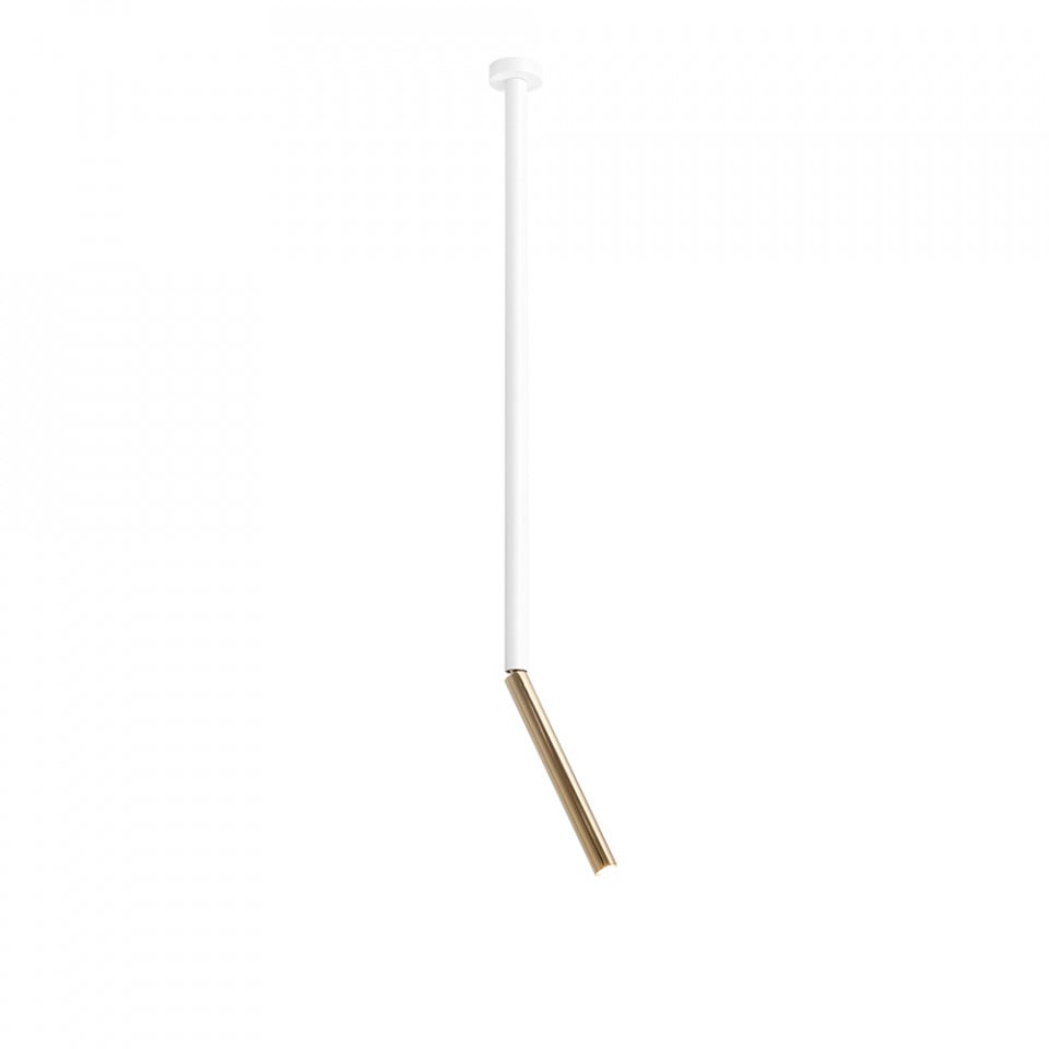 Plafoniera alba/aurie din metal Stick Medium Aldex
