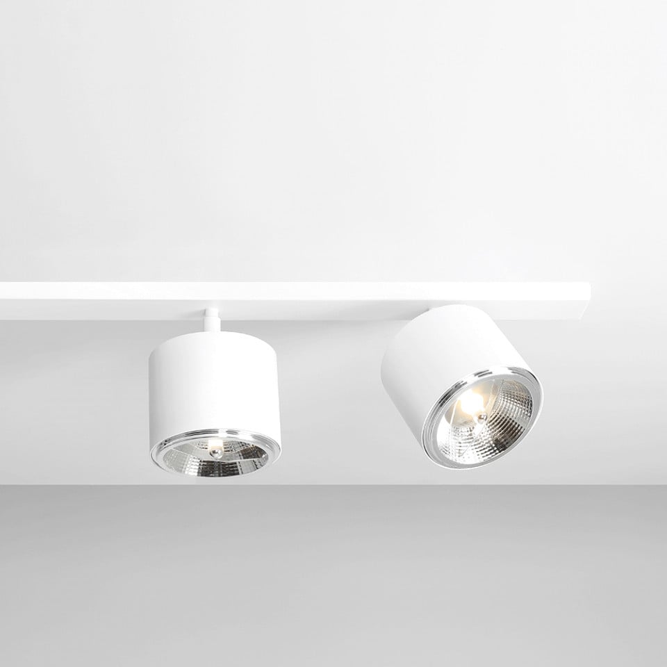Plafoniera alba din metal cu 3 becuri Bot Aldex