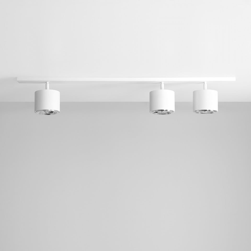 Plafoniera alba din metal cu 3 becuri Bot Aldex