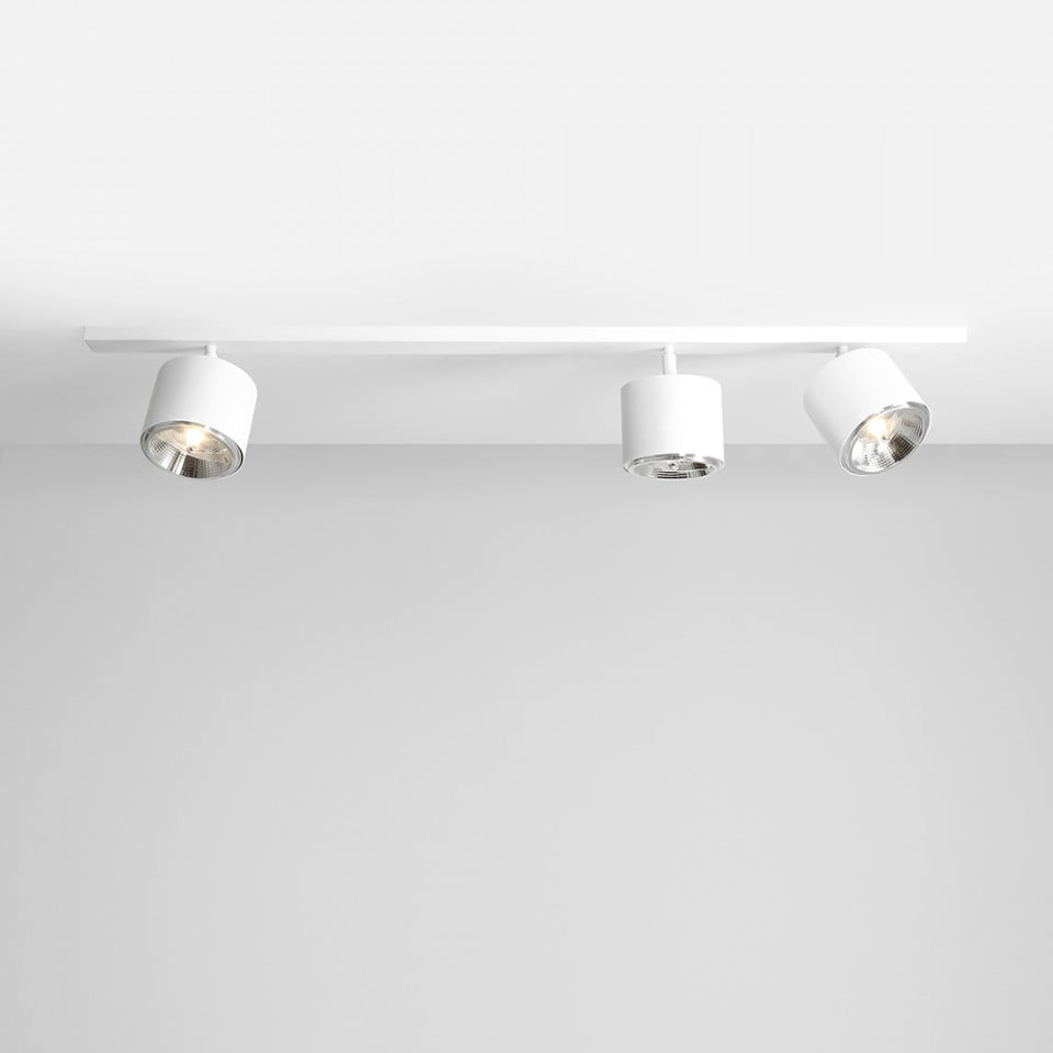 Plafoniera alba din metal cu 3 becuri Bot Aldex