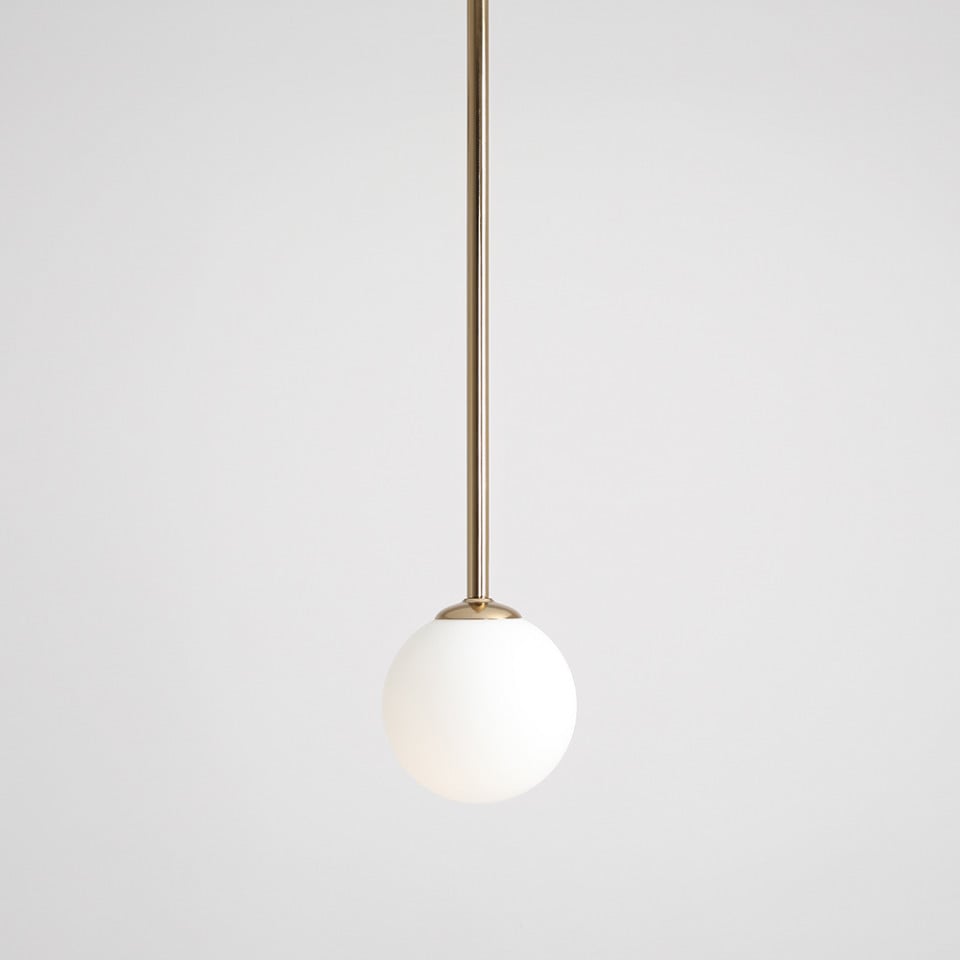 Plafoniera aurie/alba din sticla Pinne L Aldex