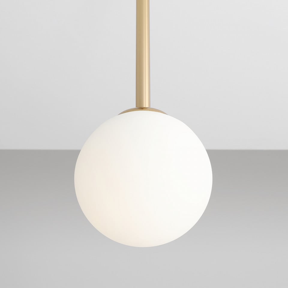 Plafoniera aurie/alba din sticla Pinne S Aldex