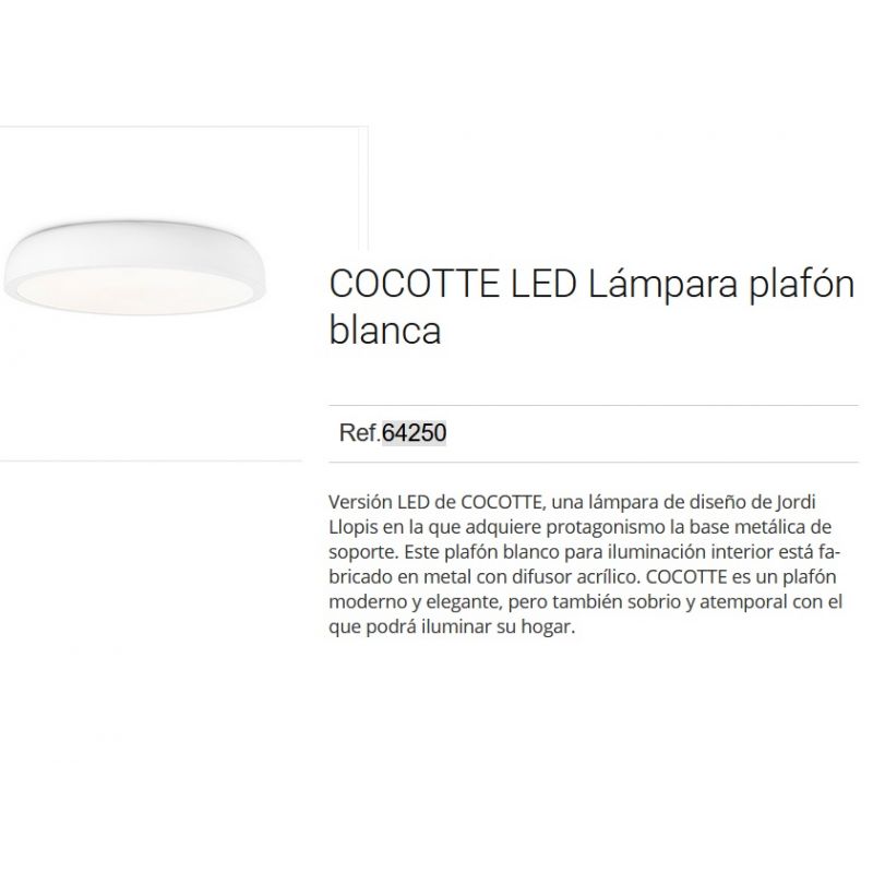 Plafoniera design modern Cocotte-S alba ø43cm