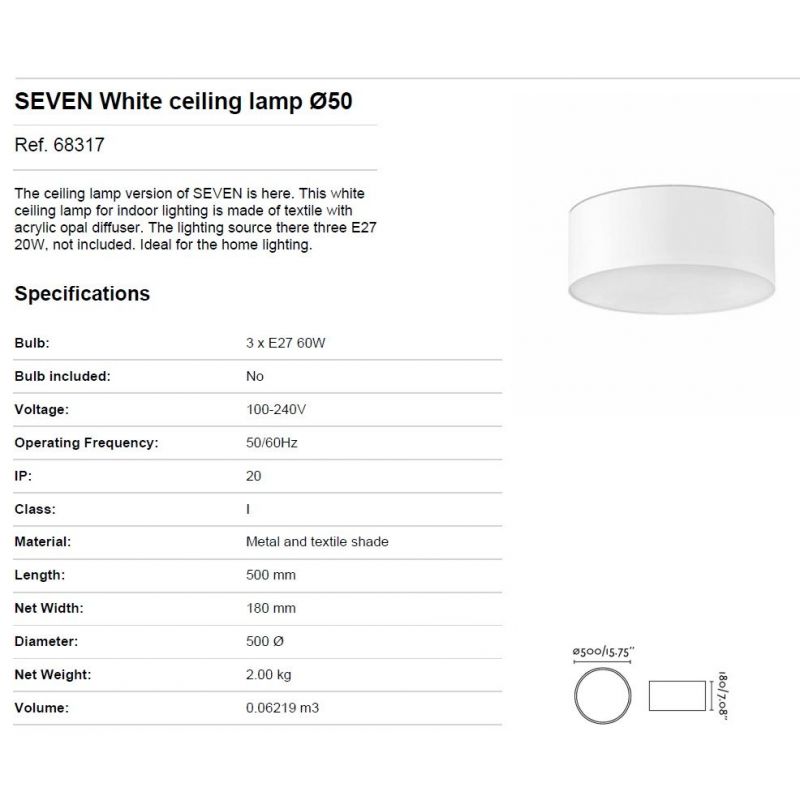 Plafoniera design modern SEVEN II