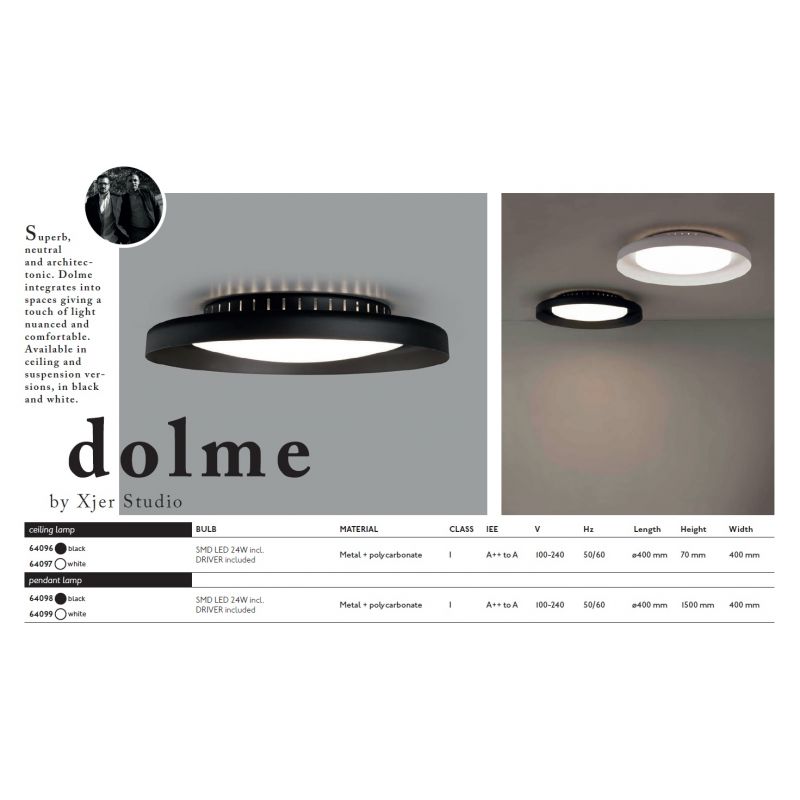Plafoniera LED design ultramodern minimalist DOLME White