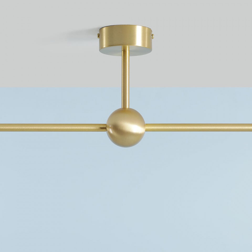 Plafoniera maro alama/alba din metal cu 2 becuri Artera Aldex